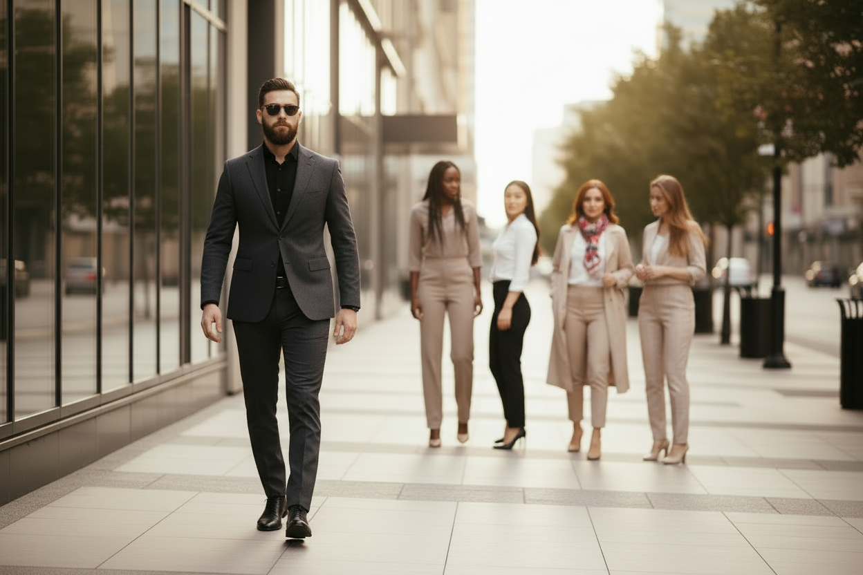 have him walking towards or facing the camera